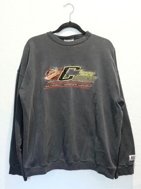 Vintage 90s Vancouver Canucks NHL Crewneck Sweatshirt Size XL Multicolor Hockey